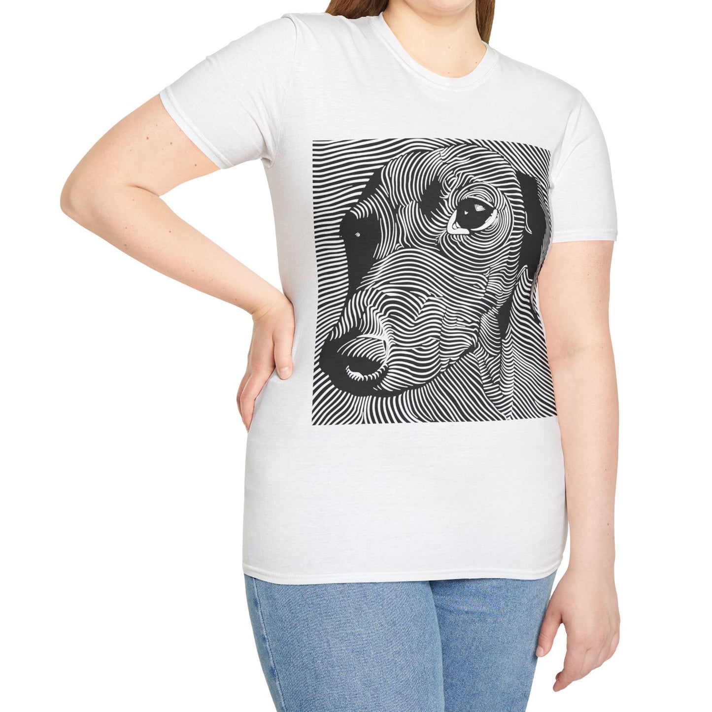 "Maze" Smooth-Haired Dachshund Unisex Softstyle T-Shirt