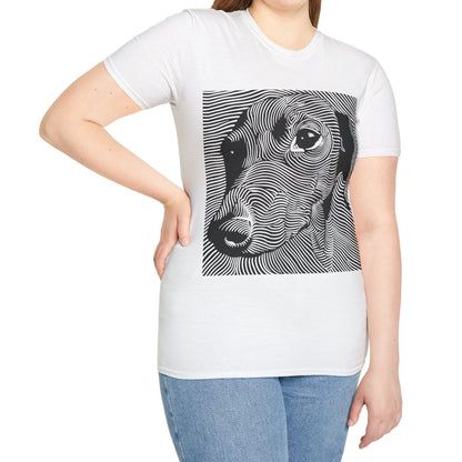 "Maze" Smooth-Haired Dachshund Unisex Softstyle T-Shirt