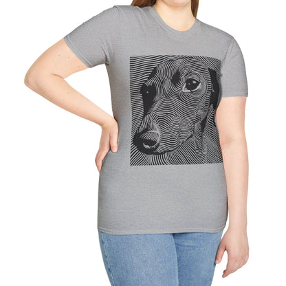 "Maze" Smooth-Haired Dachshund Unisex Softstyle T-Shirt