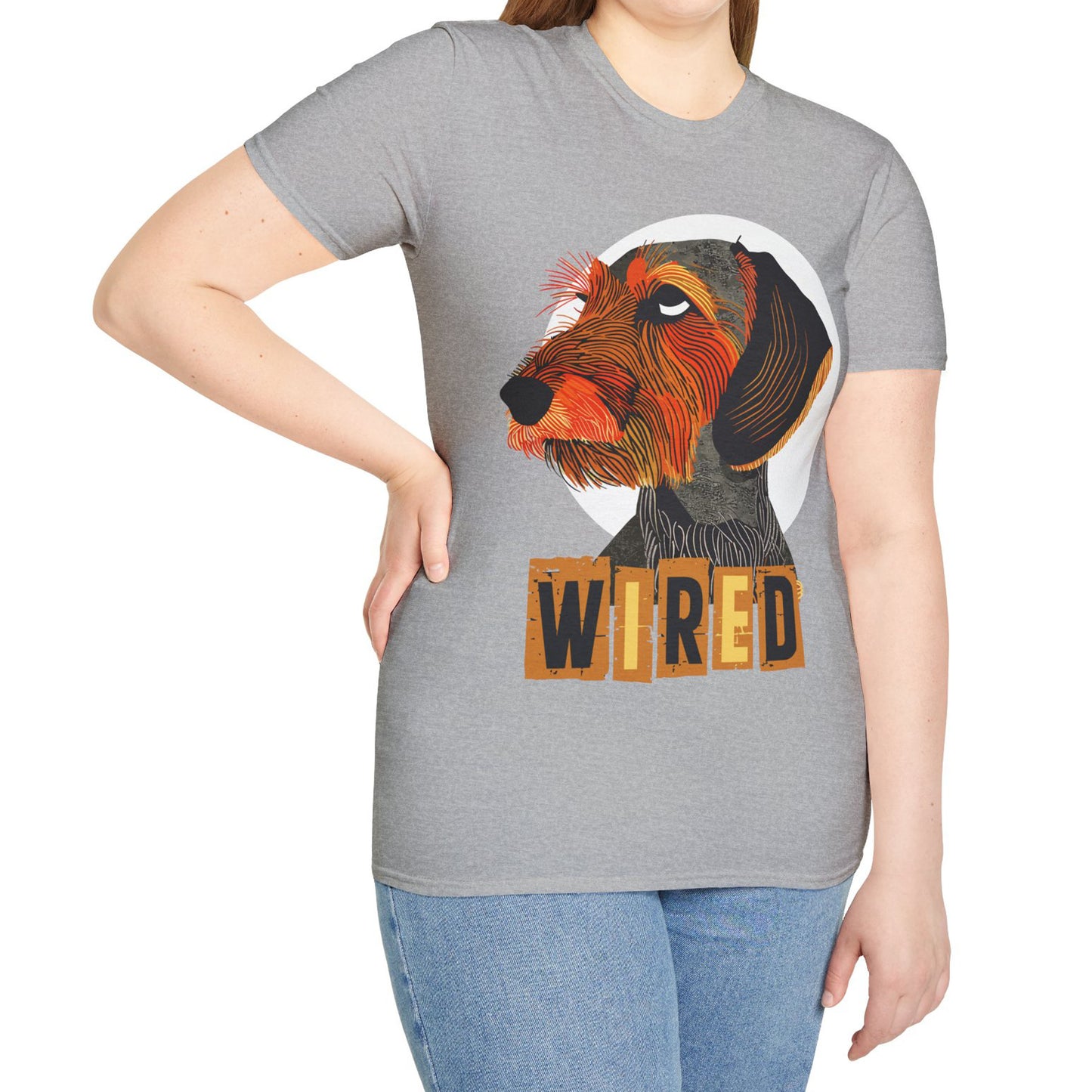 "Eyeroll" Wire-Haired Dachshund Unisex Softstyle T-Shirt