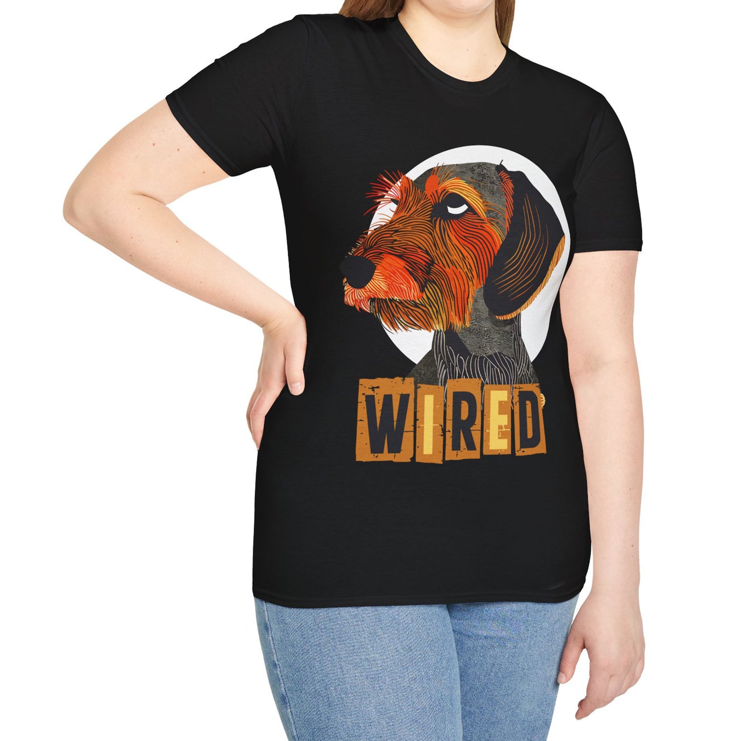 "Eyeroll" Wire-Haired Dachshund Unisex Softstyle T-Shirt