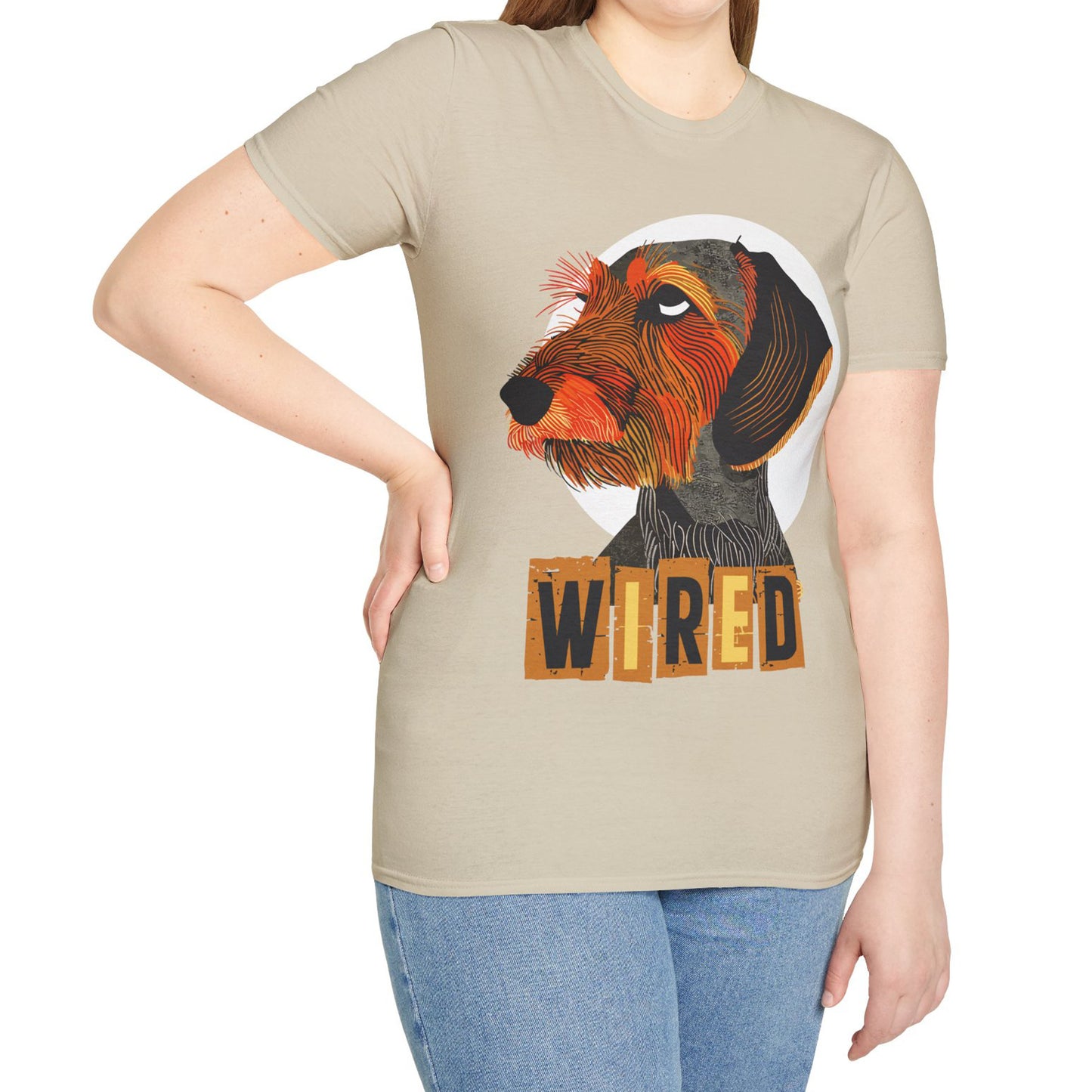 "Eyeroll" Wire-Haired Dachshund Unisex Softstyle T-Shirt