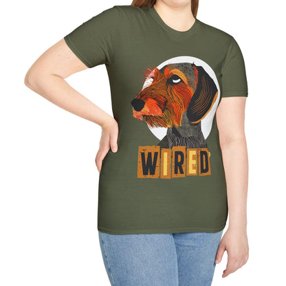 "Eyeroll" Wire-Haired Dachshund Unisex Softstyle T-Shirt
