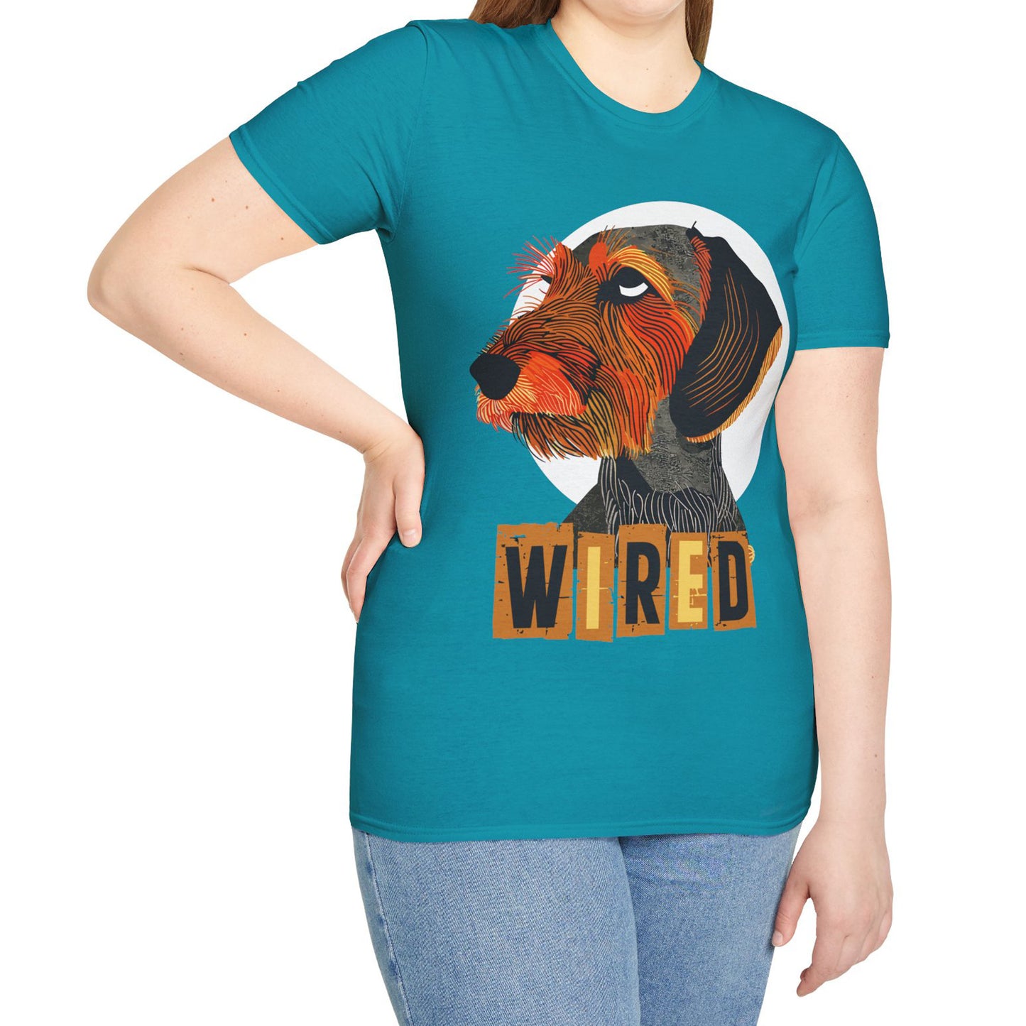 "Eyeroll" Wire-Haired Dachshund Unisex Softstyle T-Shirt