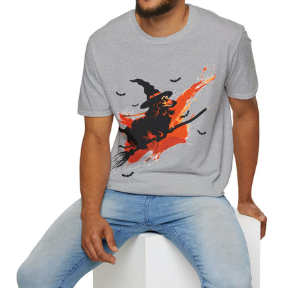 "Witch Better Have My Doxie" Long-Haired Dachshund Halloween Unisex Softstyle T-Shirt