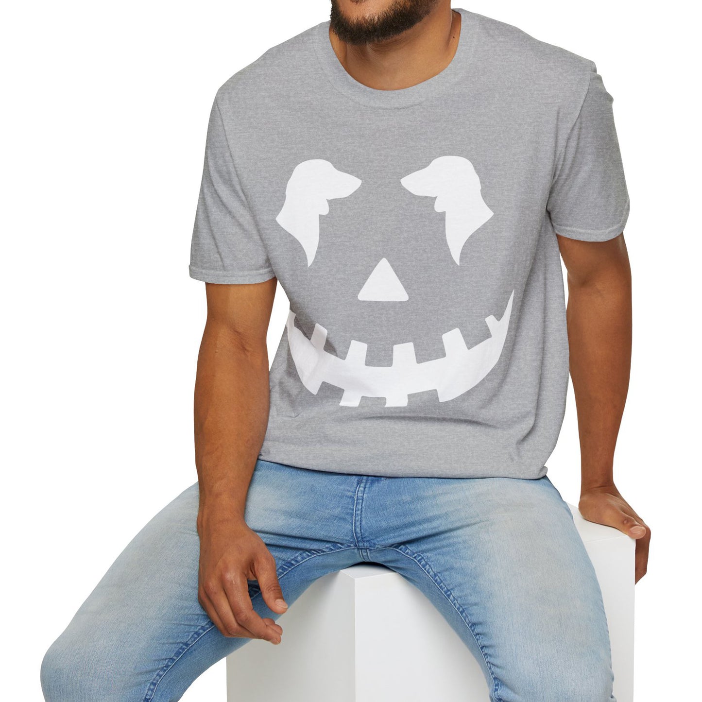 "Smooth White Jack" Smooth-Haired Dachshund Halloween Unisex Softstyle T-Shirt