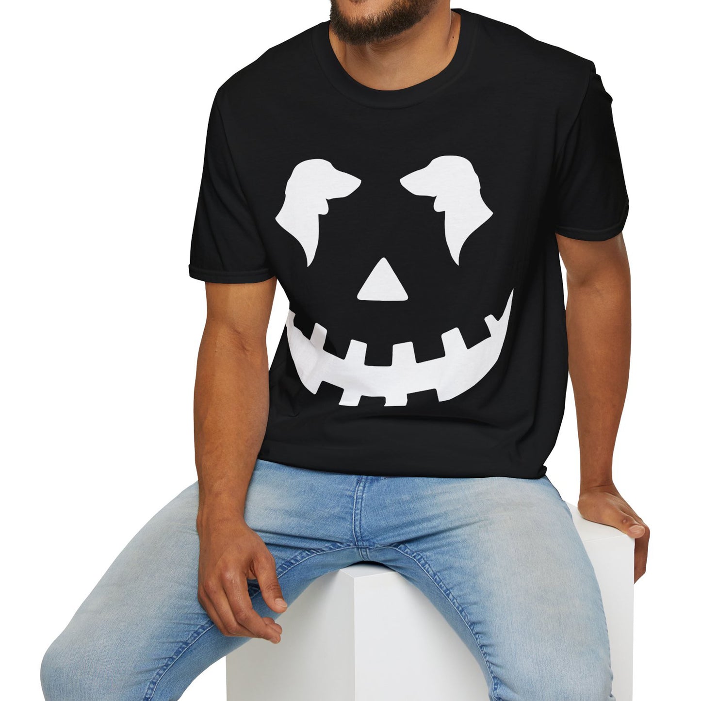 "Smooth White Jack" Smooth-Haired Dachshund Halloween Unisex Softstyle T-Shirt