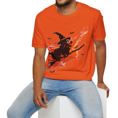 "Witch Better Have My Doxie" Long-Haired Dachshund Halloween Unisex Softstyle T-Shirt