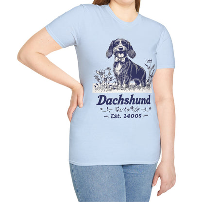 "Circa" Wire-Haired Dachshund Unisex Softstyle T-Shirt