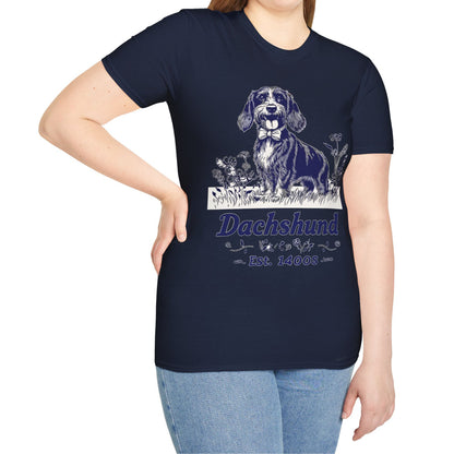 "Circa" Wire-Haired Dachshund Unisex Softstyle T-Shirt