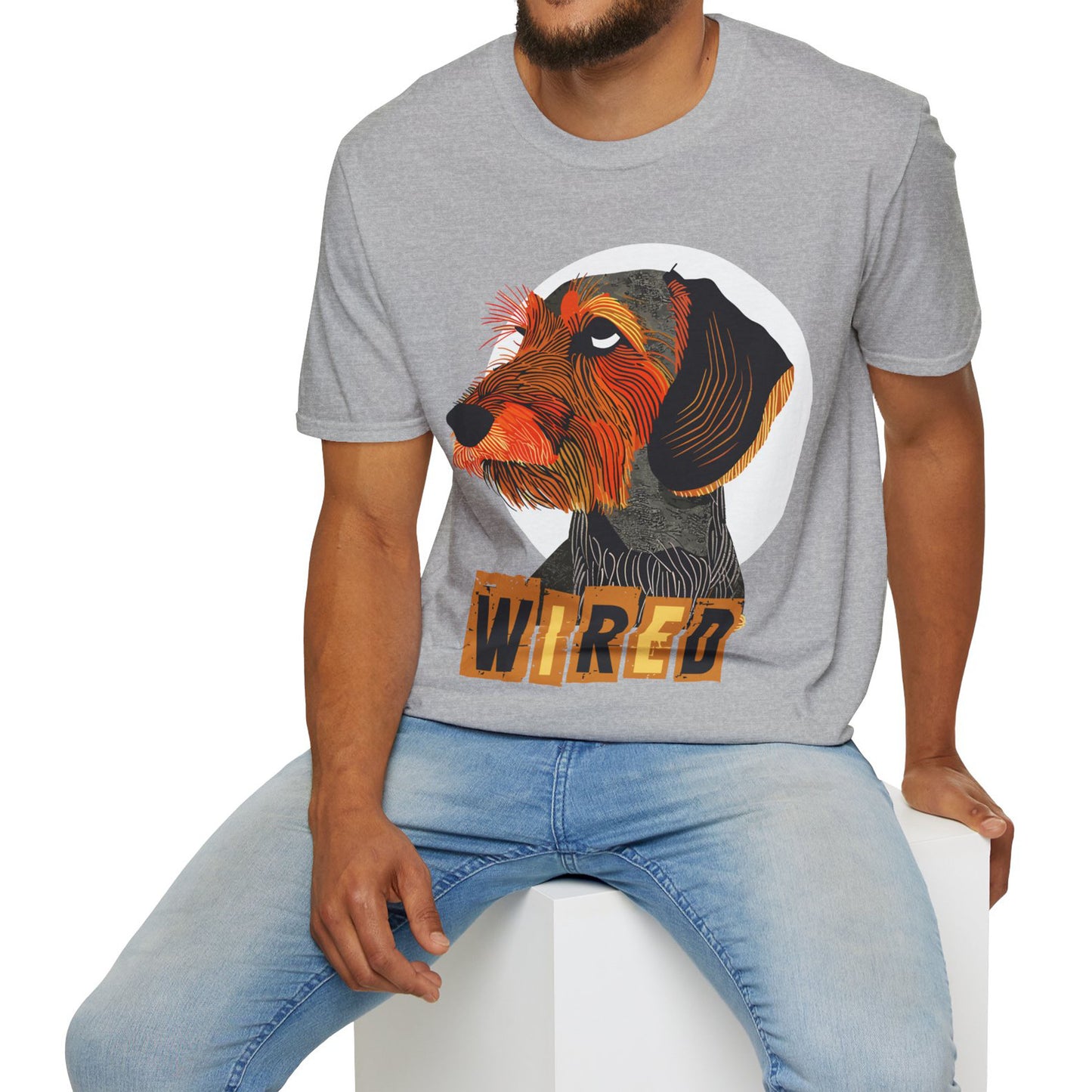"Eyeroll" Wire-Haired Dachshund Unisex Softstyle T-Shirt