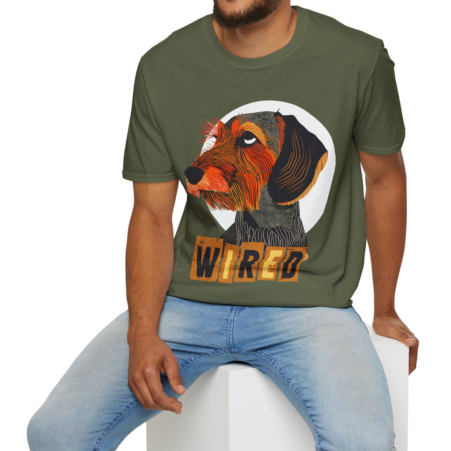 "Eyeroll" Wire-Haired Dachshund Unisex Softstyle T-Shirt