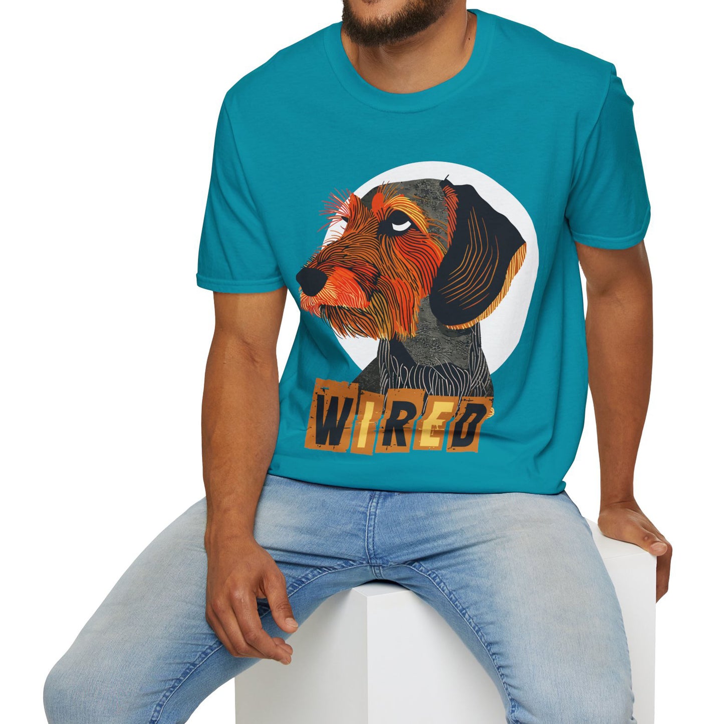 "Eyeroll" Wire-Haired Dachshund Unisex Softstyle T-Shirt