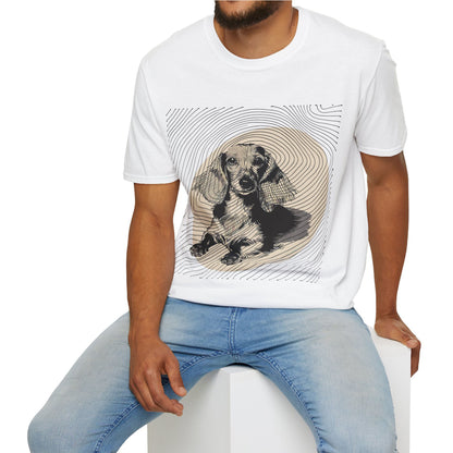"Long Joy" Long-Haired Dachshund Unisex Softstyle T-Shirt