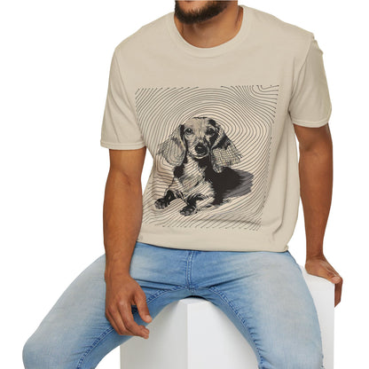"Long Joy" Long-Haired Dachshund Unisex Softstyle T-Shirt