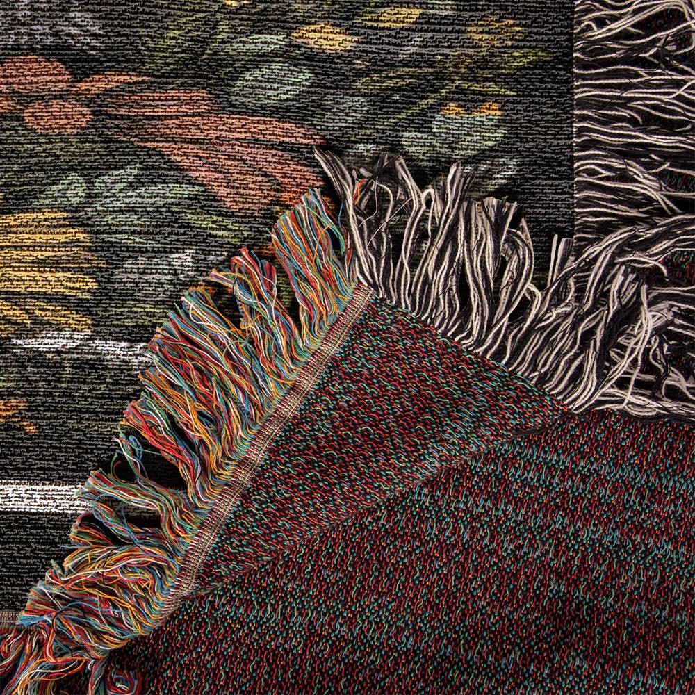 "Cinnamon" Wire-Haired Dachshund Autumn Inspired Woven Blanket