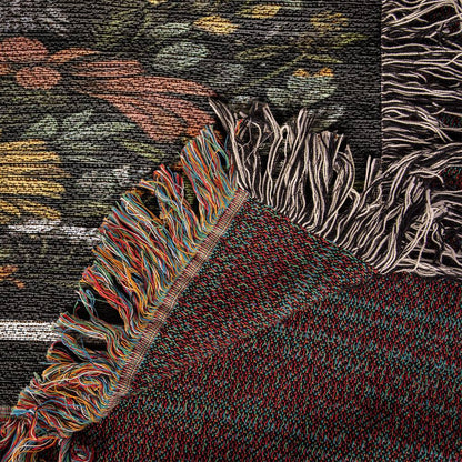 "Cinnamon" Wire-Haired Dachshund Autumn Inspired Woven Blanket