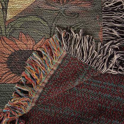 "Moody" Wire-Haired Dachshund Autumn Inspired Woven Blanket