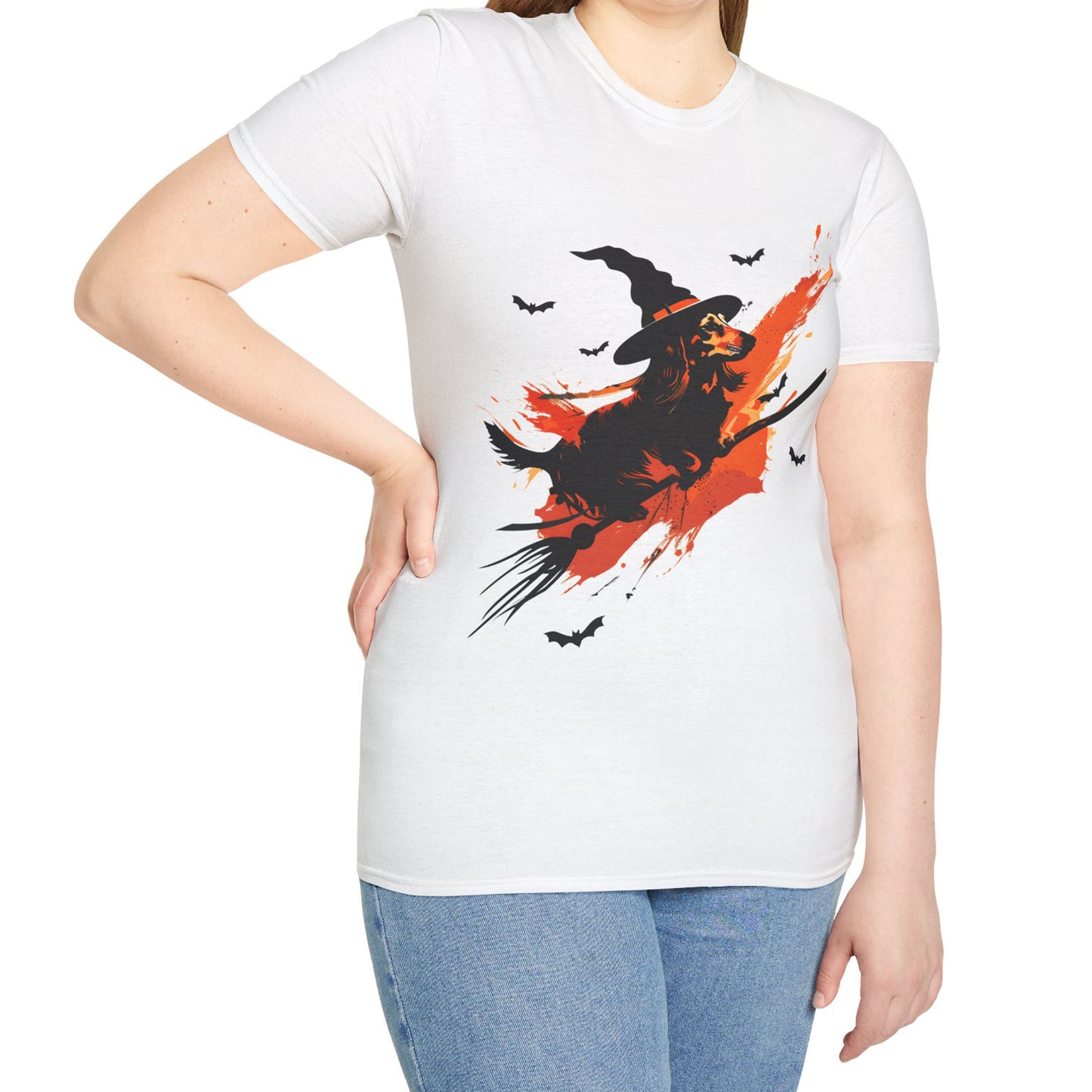 "Witch Better Have My Doxie" Long-Haired Dachshund Halloween Unisex Softstyle T-Shirt