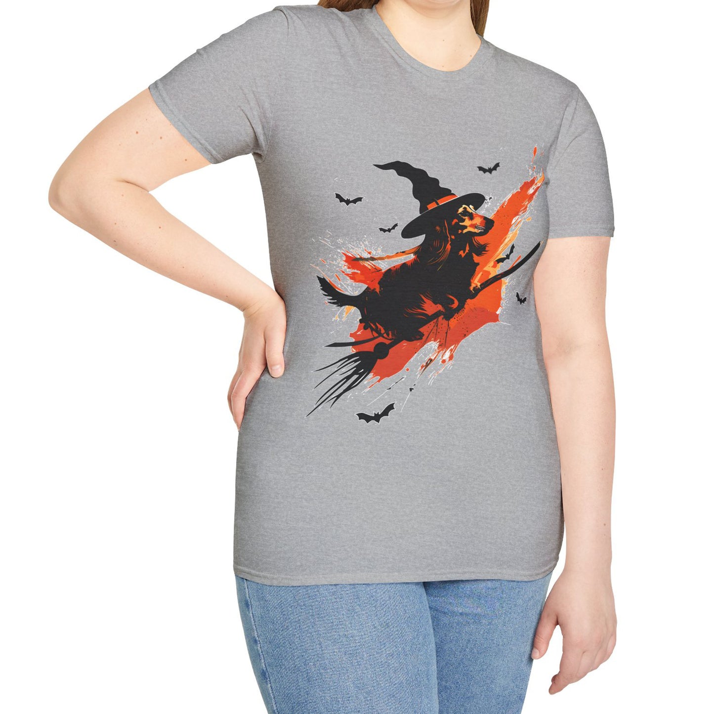 "Witch Better Have My Doxie" Long-Haired Dachshund Halloween Unisex Softstyle T-Shirt