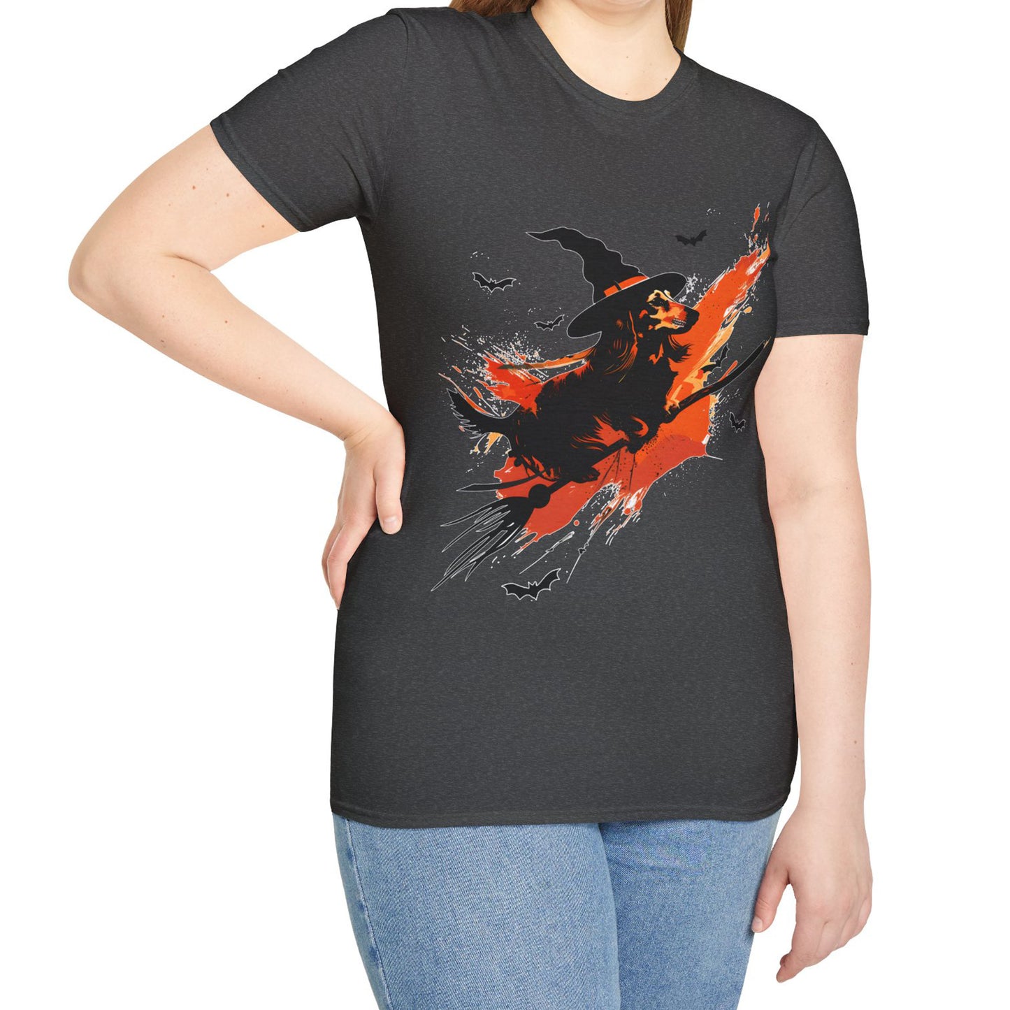 "Witch Better Have My Doxie" Long-Haired Dachshund Halloween Unisex Softstyle T-Shirt