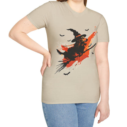 "Witch Better Have My Doxie" Long-Haired Dachshund Halloween Unisex Softstyle T-Shirt