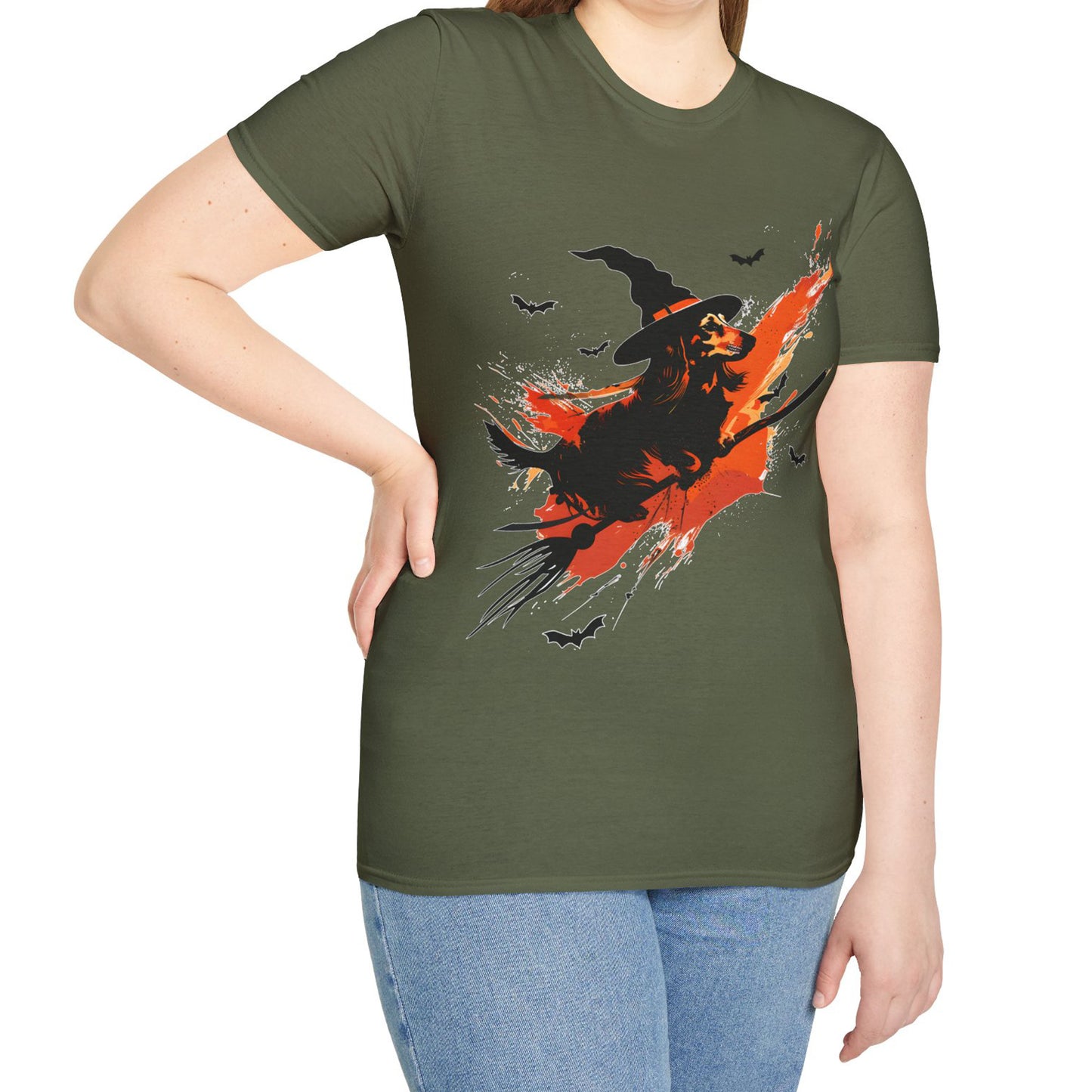 "Witch Better Have My Doxie" Long-Haired Dachshund Halloween Unisex Softstyle T-Shirt