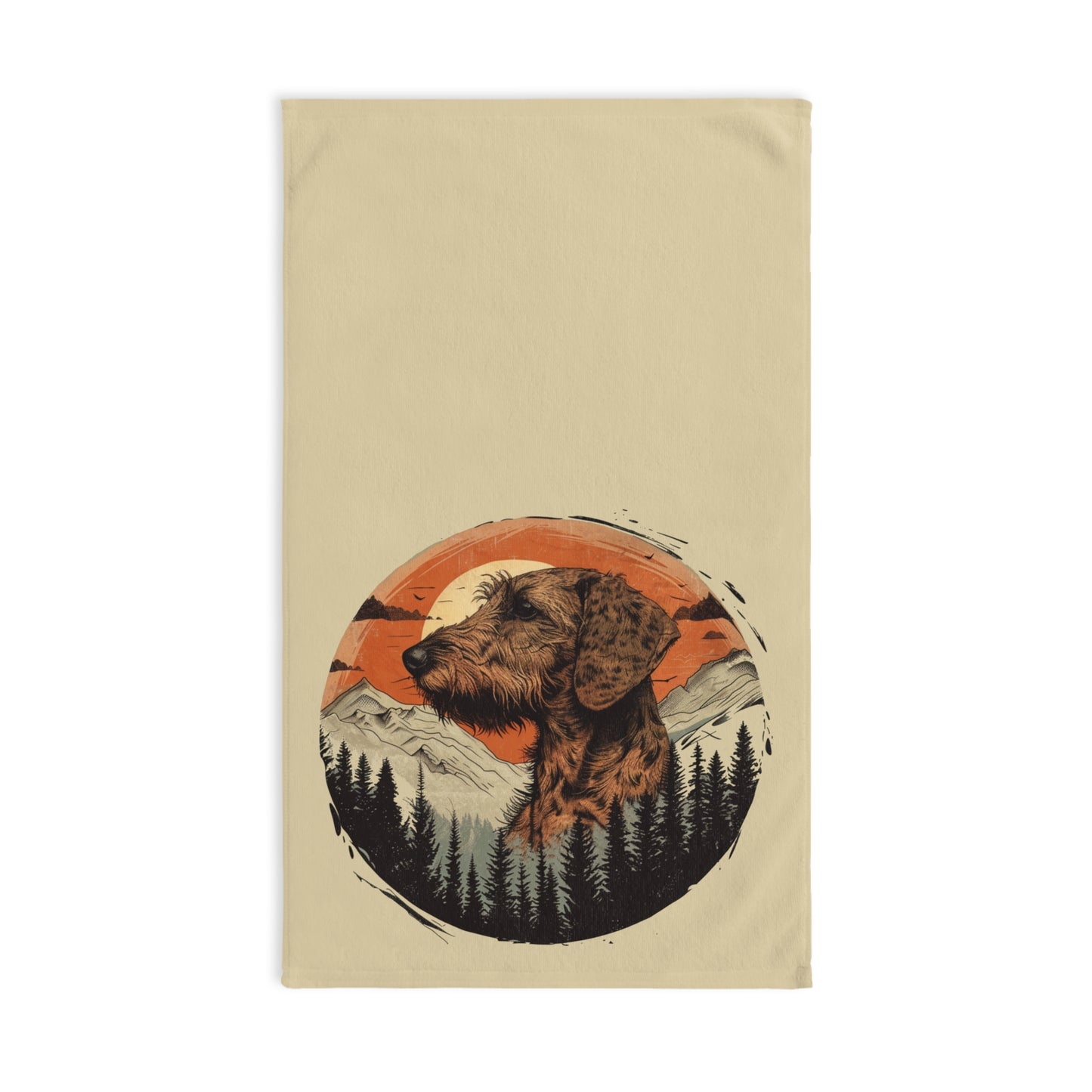 "Wild" Wire-Haired Dachshund Nature/Outdoors Hand Towel Set